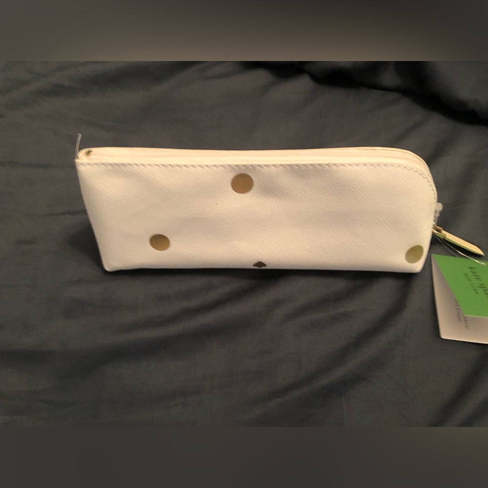 Kate Spade White and Gold Polka Dot Pouch - Picture 8 of 10